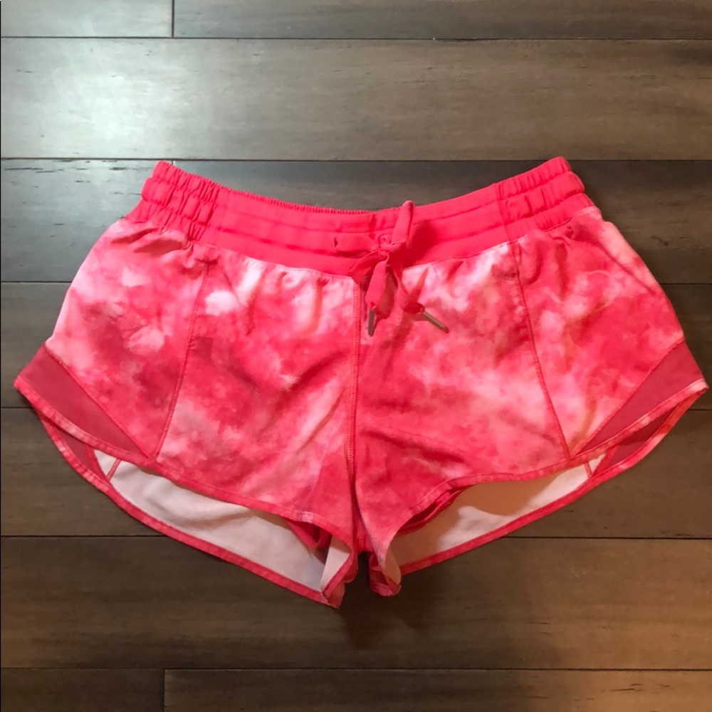 lululemon athletica Women's Pink Tie-Dye Athletic Shorts